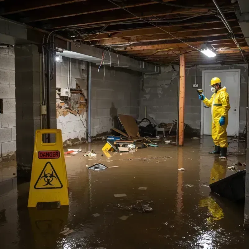 Flooded Basement Electrical Hazard in Garden City, TX Property